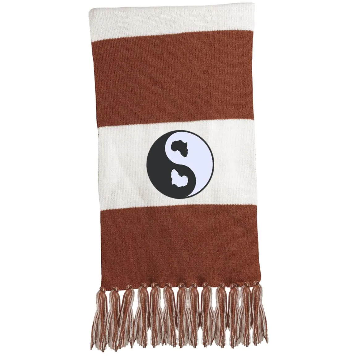 Ying Yang KMT Fringed Scarf