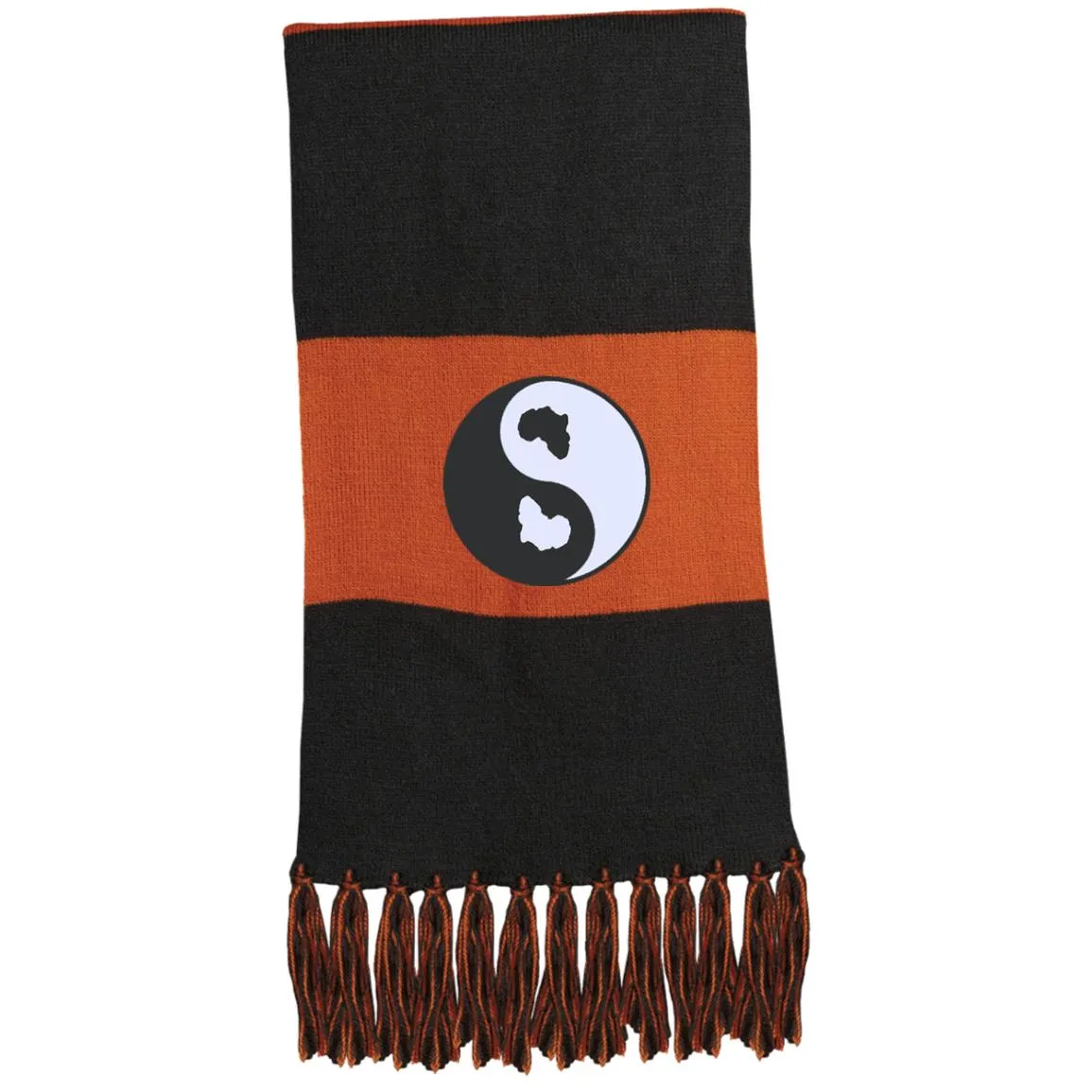 Ying Yang KMT Fringed Scarf
