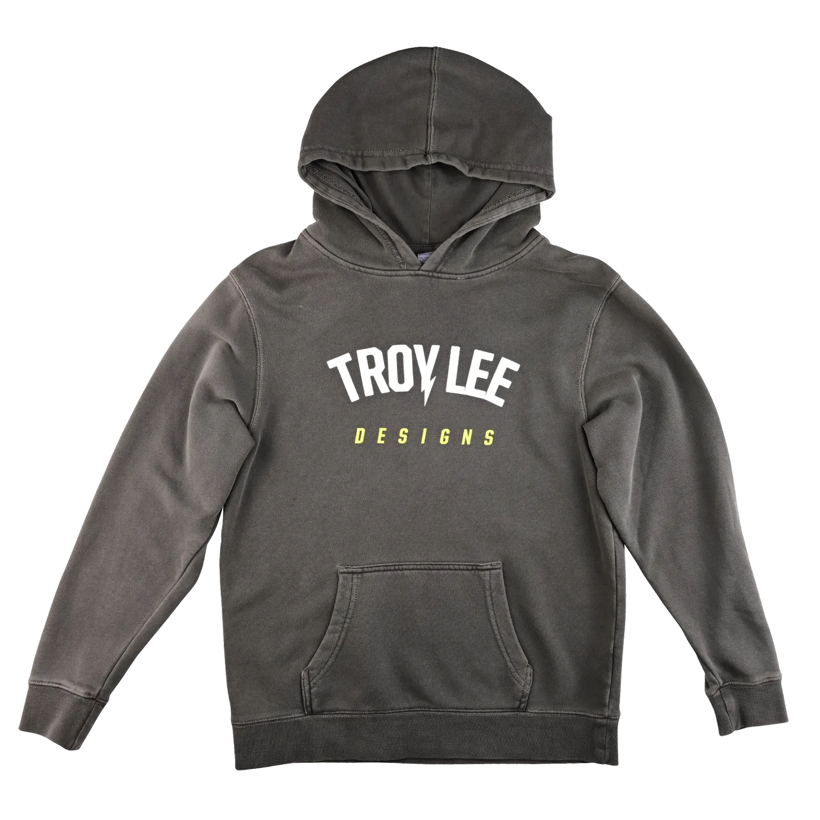 Youth Pullover Hoodie Bolt Washed Gray