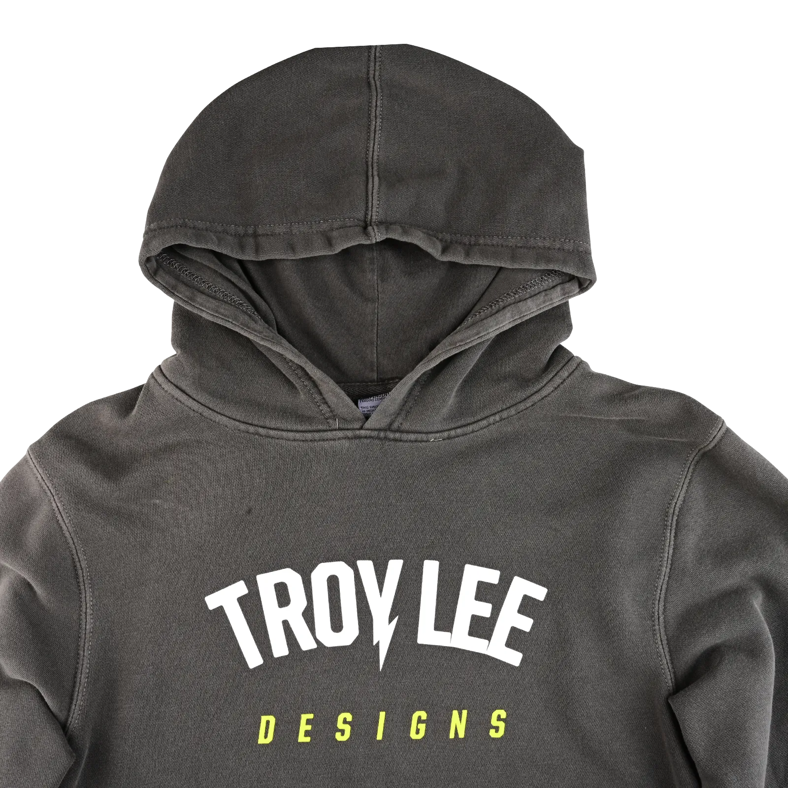 Youth Pullover Hoodie Bolt Washed Gray